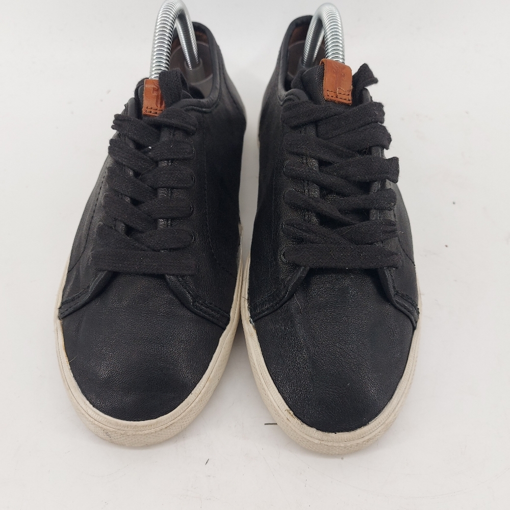Frye Leather Low Sneaker in Black Leather Size 8.5
